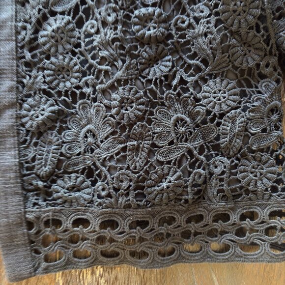 Chico's Blazer Jacket Boho Chic Embroidered Design With Crocheted Detail XL - Picture 7 of 8